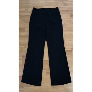 Eileen‎ Fisher Women's Black Size 2 Pull On Straight Leg Pants Flat Front